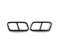 Car Exhaust Pipe Tailpipe Car Tail Muffler Exhaust Pipe Output Cover Decor Trim For BMW For F01 For 7 Series For 730i For 740i For 750i For 760i 2009 2010-2014 Exhaust Tail Piece Tip(Silver)