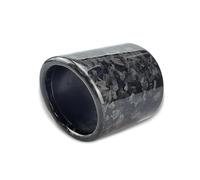 Car Exhaust Pipe Tailpipe Modified Do-it-yourself Car Exhaust Pipe Forged Carbon Fiber Crimping Style Shell Tail Throat Decorative Cover Exhaust Tail Piece Tip(Inlet 112mm)