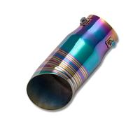 Car Exhaust Pipe Tailpipe Universal Inlet 68mm Exhaust Muffler Pipe Stainless Steel Chrome Brunt Blue Car Tail Throat Trim Rear Car Accessories Exhaust Tail Piece Tip(Corlorful)