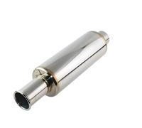 Car Exhaust Pipe Universal 4.5inch Body Flow Auto Exhaust Pipe Rear Muffler For 2.5'' Inlet And Outlet Rear Muffler Tip