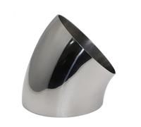 Car Exhaust Pipe Universal 45 Degree 304 Stainless Steel Pipe Fittings Elbows Welding Fitting Car Exhaust Muffler Welded(OD 32MM-1.2MM)