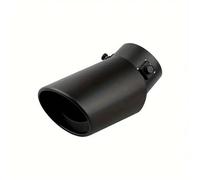 Car Exhaust Pipe Universal Car Black Exhaust Tip Aluminum ALloy Muffler Tail Trim Rear Pipe Silencer Inlet 63mm Tailpipe(Black Bend)