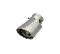 Car Exhaust Pipe Universal Car Exhaust Muffler Tip Round Stainless Steel Modified Tail Rear Chrome Pipe Tailpipe(A14 Sliver)