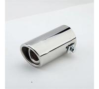 Car Exhaust Pipe Universal Car Exhaust Tip Muffler Steel Stainless Straight Auto Trim Tail Tube Chrome Pipe Inlet 51mm Rear Muffler Tip
