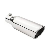 Car Exhaust Pipe Universal Car Straight Exhaust Tail Throat 2.5/3/12 Inch Stainless Pipe Muffler Inlet 63mm Outlet 105mm Tips Rear Muffler Tip