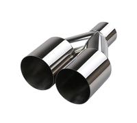 Car Exhaust Pipe Universal Dual Exhaust Muffler-63mm Inlet 89mm Outlet Stainless Steel Car Exhaust Replacement Tailpipe Part Exhaust Tube Pipe
