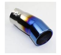 Car Exhaust Pipe Universal Rear Round Exhaust Pipe Tail Muffler Tip Chrome Stainless Steel Automobile Muffler Tip Replacement Tail Pipe Exhaust Pipe Cap(Blue)