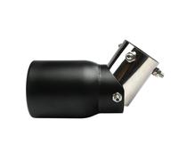Car Exhaust Pipe Universal Stainless Steel Exhaust Tip 63mm 3.5 89mm Adjustable For Car Single Rolled For Edge Pipe With Bolt-On Tailpipe(Black)