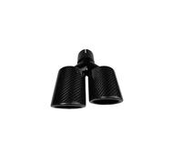 Car Exhaust Pipes 1 Pcs Universal Car Tail Throat Silencer Black Y-Shaped Double Out Twill Glossy Exhaust Muffler Tip(60mm-101mm-Right)