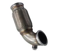 Car Exhaust Pipes 2.5" V-Band To V Band Downpipe Low Profile 90 Degree With Flex Bellow,O2 Bu YIJIAVSX