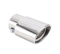 Car Exhaust Pipes Adjustable Tail Throat Pipe Decoration Universal Car Exhaust Muffler Tip(Silver)