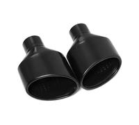 Car Exhaust Pipes For RS5 RS6 A6 2pcs 2.5" Inlet Car Muffler Modified Tailpipe Stainless Steel Black Slant Oval Exhaust Tips(Black B)