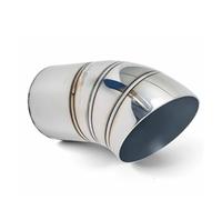 Car Exhaust Pipes Universal 51mm Inlet 89mm Outlet Car Exhaust Muffler Tip Stainless Steel Welded Tailpipe Muffler Nozzle(Silver)