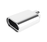Car Exhaust System 1Pc Square Exhaust Tip 2.36" Inlet 2.36" X 5.5" Outlet 9" Long Chrome Plated Stainless Tail Pipe(A)