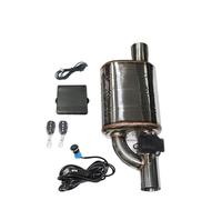 Car Exhaust System Electric Valve Control Pipe Kit Adjustable Angle Silencer Stainless Universal Car Exhaust Tail Pipe(2 modes LEFT 51MM)