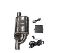 Car Exhaust System Electric Valve Control Pipe Kit Adjustable Angle Silencer Stainless Universal Car Exhaust Tail Pipe(Button RIGHT 76MM)