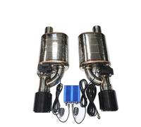 Car Exhaust System Electric Valve Control Pipe Kit Adjustable Angle Silencer Stainless Universal Car Exhaust Tail Pipe(Remote 76MM A)