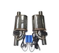Car Exhaust System Electric Valve Control Pipe Kit Adjustable Angle Silencer Stainless Universal Car Exhaust Tail Pipe(Remote 51MM)