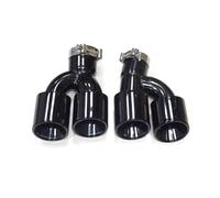Car Exhaust System For BMW G30 G31 535i 528i 530i M5 2018+ Quad Stainless Steel Muffler Tip Tailpipe Nozzle Tips Tail Pipe(Black)