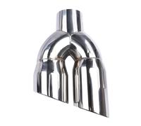 Car Exhaust Tail 1 Pcs Universal Stainless Steel Y-Shaped Muffler Tip Double Exit Exhaust Pipe Car Decoration Accessory(63mm-89mm)