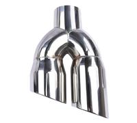Car Exhaust Tail 1 Pcs Universal Stainless Steel Y-Shaped Muffler Tip Double Exit Exhaust Pipe Car Decoration Accessory(63mm-76mm)
