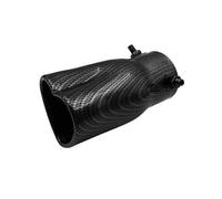 Car Exhaust Tail 1PCS Universal Stainless Steel Heart Shaped Tail Throat 63mm/2.5'' Pipe Muffler Car Modification(Carbon fiber pattern)