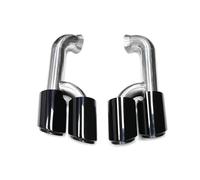 Car Exhaust Tail 2pcs For Cayenne 957 2007 2008 2009 2010 Exhaust Tip Muffler Tailpipe Nozzle Exhaust Pipe(Black)