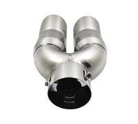 Car Exhaust Tail 62mm 2.44inch Universal Car Exhaust Muffler Tip Round Stainless Steel Tail Rear Chrome Pipe(Silver)