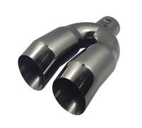 Car Exhaust Tail 62mm 2.44inch Universal Car Exhaust Muffler Tip Round Stainless Steel Tail Rear Chrome Pipe(Black)