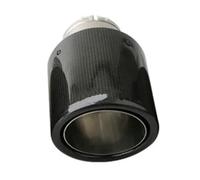 Car Exhaust Tail 63-101mm Matt Black Pipe Carbon Fibre Stainless Steel Universal Automobile Exhaust Muffler Genuine Sound Car Exhausts Tailpipe(Curled bright)