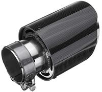 Car Exhaust Tail End Pipe Car Tailpipe 63mm-101mm Car Exhaust Tail Pipes Glossy Carbon Muffler Tip Tail End Universal Stainless Steel Straight Bright(1 Pcs)