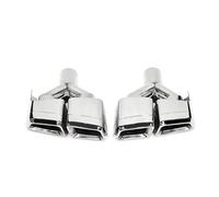 Car Exhaust Tail For Benz For W212 E200 E250 E300 E350 Stainless Steel Dual Quad Exhaust Muffler Tail Pipe Gas Petrol Only(Y-Silver)