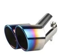 Car Exhaust Tail For Car Exhausts Double Muffler Universal Rear Tail Throat Dual Pipe Stainless Steel Modified Exhaust Tips(Style11)