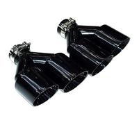 Car Exhaust Tail For GTI MK7 For Golf7 Nozzle 1Pcs Double Matte Stainless Steel Car Muffler Tip Exhaust System Pipe Universal 60MM 63mm(In64-out89mm-a)