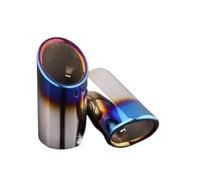 Car Exhaust Tail Pipe 1/2pc Car Stainless Steel for Chrome Exhaust Headers Tip for Pipe Tail Rear Muffler for A4 B8 A4L Q5 2007-2014 Accessories(2 pieces-blue)