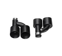 Car Exhaust Tail Pipe 1 Pair Quad Matte Stainless Steel Car Muffler Exhaust Tip System Pipe Universal 60MM 63mm For VW For GTI MK7 For Golf7(89MM)
