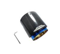 Car Exhaust Tail Pipe 1 PCS 3K Carbon Exhaust Muffler Tips For MINI For Cooper For S R55 R56 R57 R58 R59 R60 R61 F54 F56 F57 F60 Car tailpipe(72-95MM Blue)