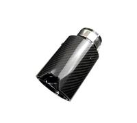 Car Exhaust Tail Pipe 1 Piece Universal Gloss Black Carbon Fiber Exhaust Tips For BMW For F20 F21 F22 F23 F30 F31 F32 F33 F36 F10 F12 Exhaust pipe(In 63-out 93)