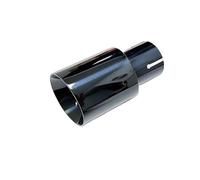 Car Exhaust Tail Pipe 1pcs Cars Attachment Exhaust Pipe Stainless Steel Titanium Black Tail-Throat Horn Outlet Large Diameter 89mm 101mm 114mm Size(63mm-114mm)