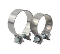 Car Exhaust Tail Pipe 2.0" 2.25" 2.5" 3.0" 4.0" Exhaust Sleeve Butt Joint Clamp Stainless Exhaust Lap Joint Exhaust Band Clamp