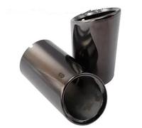 Car Exhaust Tail Pipe 2Pcs/Set Atreus Car Exhaust Muffler Tip Pipe Auto Accessories For VW For Passat B7 For CC For Tiguan 2011 2012 2013 2014 2016(Black)