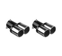 Car Exhaust Tail Pipe 63mm Dual Outlet Car Exhaust Tip Stainless Steel Auto Muffler Silencer Slant Rolled Edge Auto Muffler Tail Pipe(2PCS)
