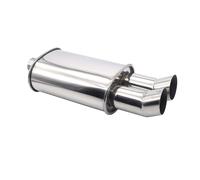 Car Exhaust Tail Pipe Car Exhaust Muffler Pipes Tailpipe System Racing Sport Mufflers Turbo Sound Boost Stainless Steel 63mm Double Inlet Outlet Exhaust Tail Piece Tip(XH-EP057-SL)(XH-EP053-SL)
