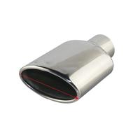 Car Exhaust Tail Pipe Car Exhaust Pipe Tips 57mm Inlet Stainless Steel Muffler Tail Pipe Tips Rolled Outlet 125 * 75mm Bevel End(DJ3027-AG)