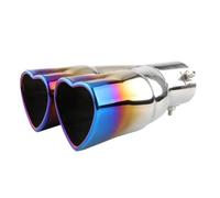 Car Exhaust Tail Pipe Car Heart-shaped Double Row Single Row Color Tail Throat Thickened Stainless Steel Love Bake Blue Exhaust Pipe