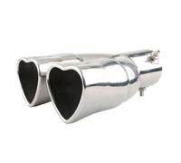Car Exhaust Tail Pipe Car Heart-shaped Double Row Single Row Color Tail Throat Thickened Stainless Steel Love Bake Blue Exhaust Pipe
