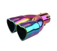 Car Exhaust Tail Pipe Car Heart-shaped Double Row Single Row Color Tail Throat Thickened Stainless Steel Love Bake Blue Exhaust Pipe