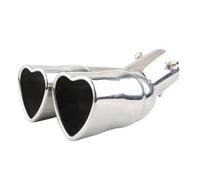 Car Exhaust Tail Pipe Car Heart-shaped Double Row Single Row Color Tail Throat Thickened Stainless Steel Love Bake Blue Exhaust Pipe