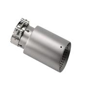 Car Exhaust Tail Pipe Exhaust Tip 304 Matte Stainless Steel Car Muffler Tailpipe For Universal Decoration Nozzles Pipe 1piece(Left 63-101)