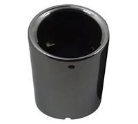 Car Exhaust Tail Pipe For A1 For A3 For A4 B8 TT 2009-2016 Exhaust Tip Muffler Stainless Steel Car Pipe Tips Nozzle Inlet 3"/76mm Tailpipe 2PC Titanium Black(1PC titanium black)